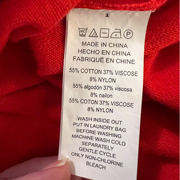 Michael Michael Kors Tunic Sweater in Red Hi-Lo Size M - Picture 4 of 4